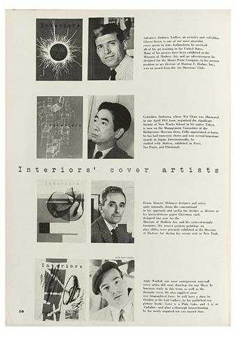 WARHOL, ANDY; et al. Interiors & Industrial Design.